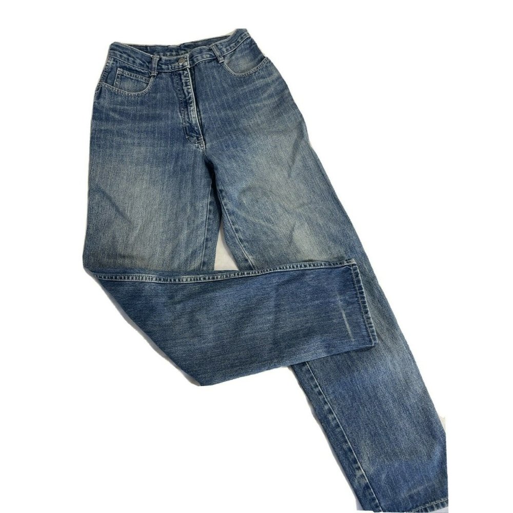 Silver City Women’s High Waisted Light Blue Jean Denim Size 8 Stripes Vintage